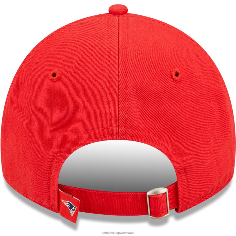 Patriots Jersey mężczyźni czerwona ikona logo nowej ery rdzeń klasyczny 2.0 9twenty regulowana czapka Akcesoria 6RBB348
