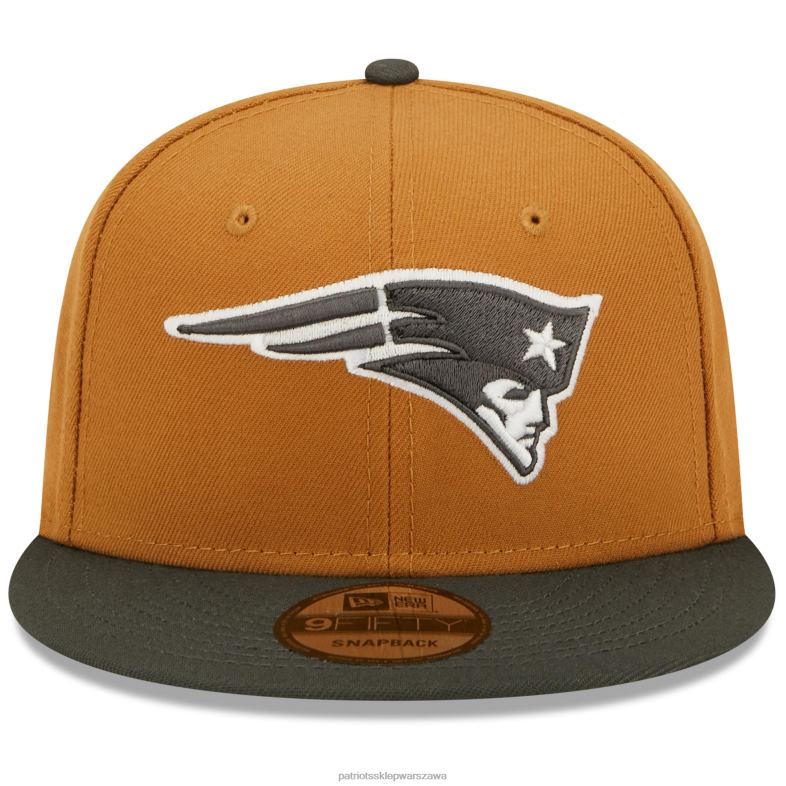 Patriots Jersey mężczyźni dwukolorowa czapka typu snapback 9fifty marki New Era w kolorze brązowym/grafitowym Akcesoria 6RBB209