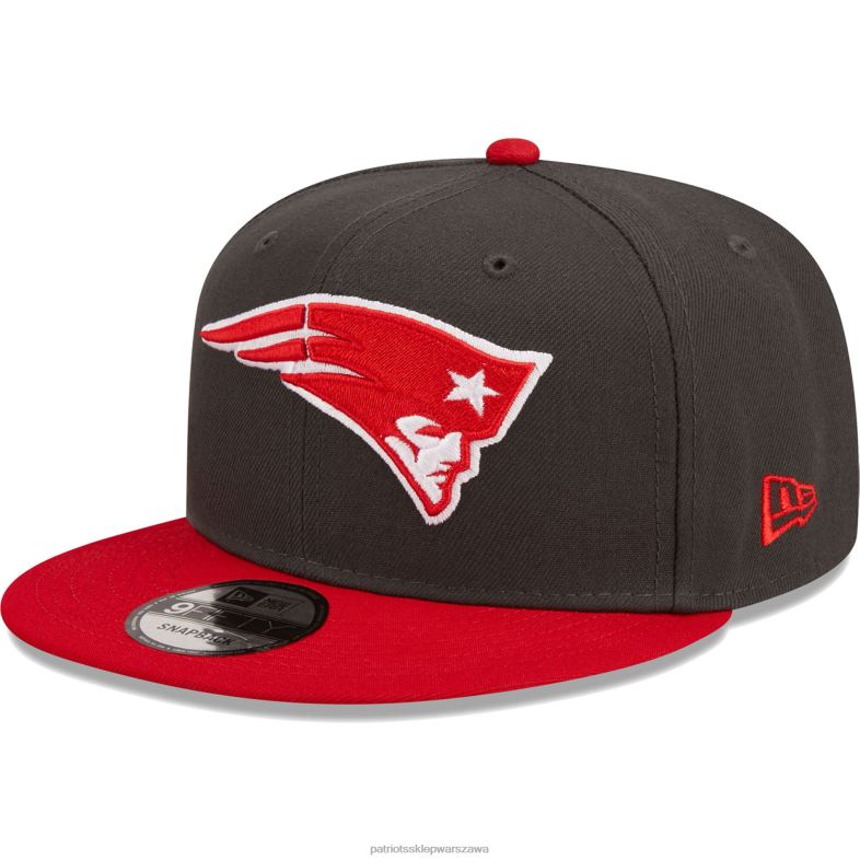 Patriots Jersey mężczyźni dwukolorowa grafitowo-szkarłatna czapka new era 9fifty snapback Akcesoria 6RBB258