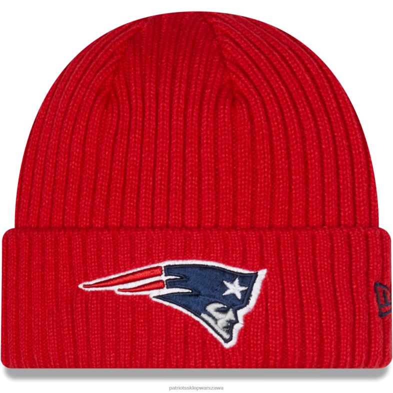 Patriots Jersey mężczyźni new era red core klasyczna dzianinowa czapka z mankietami Akcesoria 6RBB350