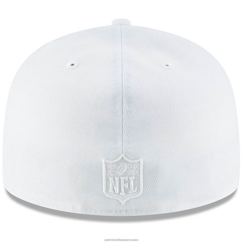 Patriots Jersey mężczyźni nowa era biało-biała dopasowana czapka 59fifty Akcesoria 6RBB315