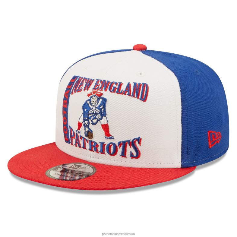 Patriots Jersey mężczyźni nowa era biało-czerwona retro sportowa czapka typu snapback 9fifty Akcesoria 6RBB309