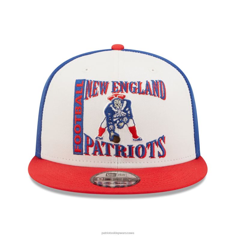Patriots Jersey mężczyźni nowa era biało-czerwona retro sportowa czapka typu snapback 9fifty Akcesoria 6RBB309