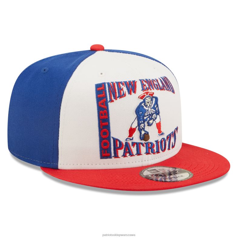 Patriots Jersey mężczyźni nowa era biało-czerwona retro sportowa czapka typu snapback 9fifty Akcesoria 6RBB309