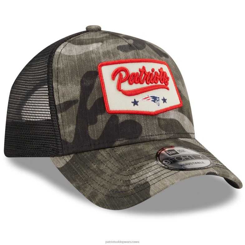 Patriots Jersey mężczyźni nowa era camo/czarna naszywka w kształcie litery A 9forty trucker czapka typu snapback Akcesoria 6RBB399