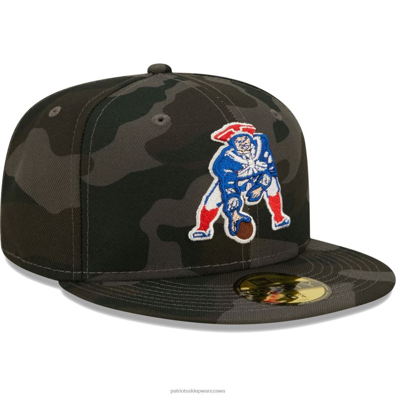 Patriots Jersey mężczyźni nowa era czarna czapka z logo w stylu camo 59fifty Akcesoria 6RBB215