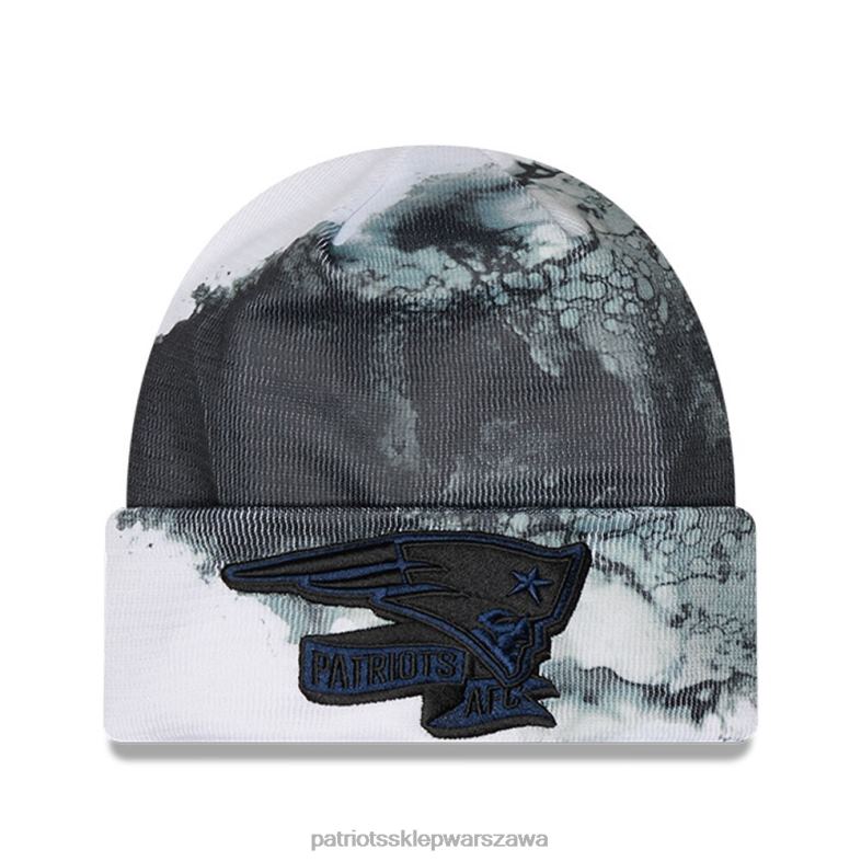Patriots Jersey mężczyźni nowa era czarna dzianinowa czapka z mankietami 2022 sideline ink dye tonal Akcesoria 6RBB447