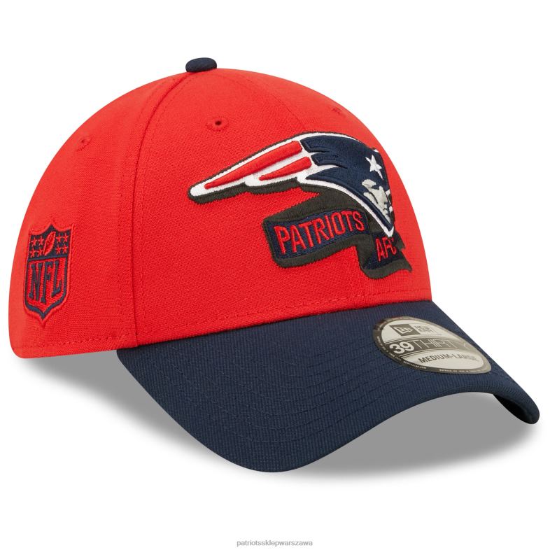 Patriots Jersey mężczyźni nowa era czerwono-granatowa czapka boczna 39thirty 2022 flex Akcesoria 6RBB392