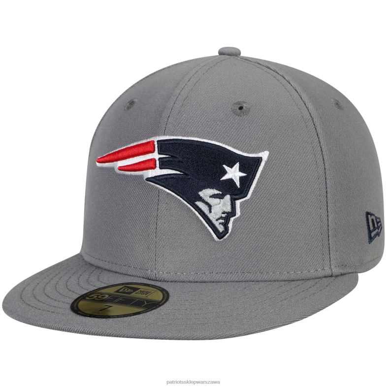 Patriots Jersey mężczyźni nowa era grafitowa burza 59fifty dopasowana czapka Akcesoria 6RBB283