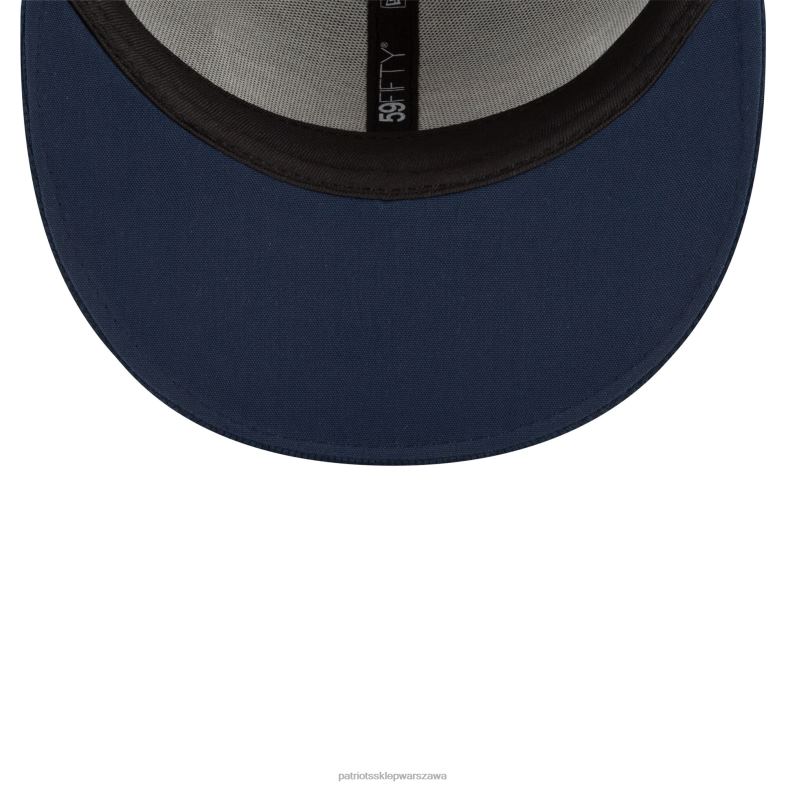 Patriots Jersey mężczyźni nowa era granatowa 2021 nfl sideline home 59fifty dopasowana czapka Akcesoria 6RBB351