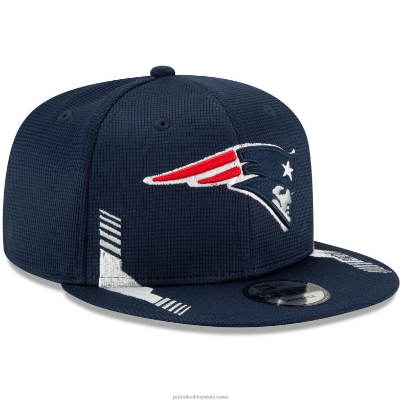 Patriots Jersey mężczyźni nowa era granatowa 2021 nfl sideline home 9fifty regulowana czapka z daszkiem Akcesoria 6RBB349