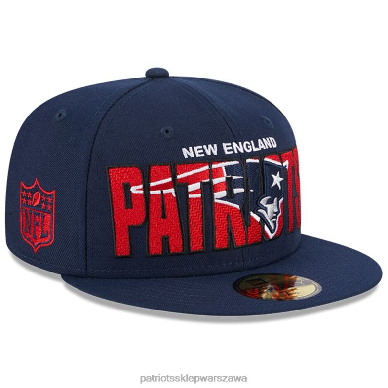 Patriots Jersey mężczyźni nowa era granatowa 2023 nfl draft 59fifty dopasowana czapka Akcesoria 6RBB146