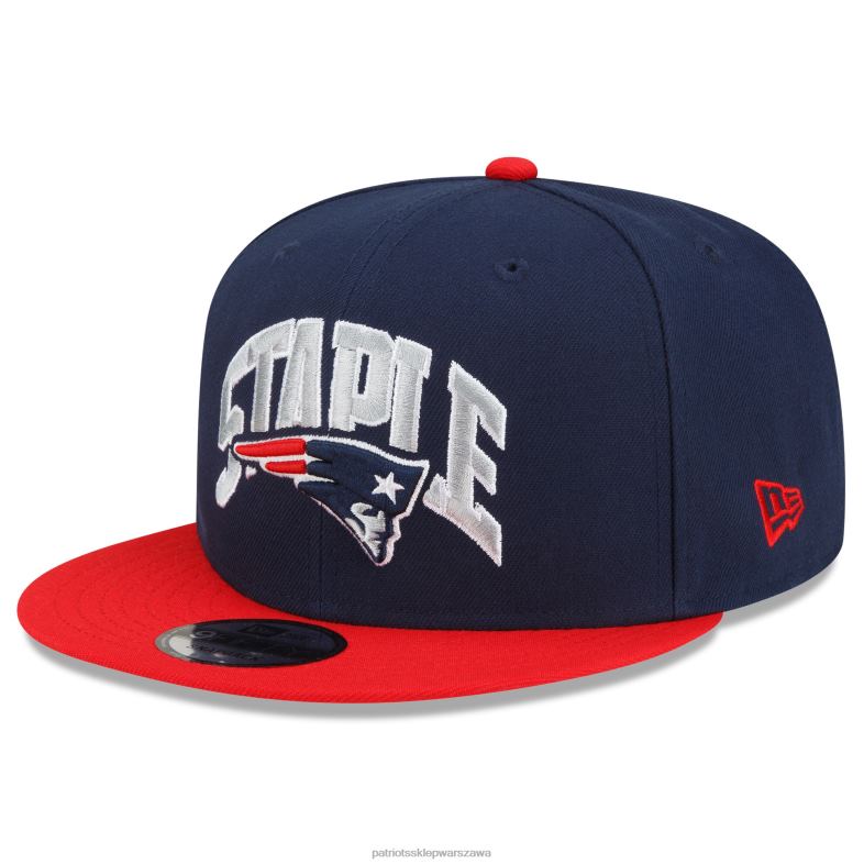 Patriots Jersey mężczyźni nowa era granatowo-czerwona nfl x zszywacz kolekcja 9fifty snapback regulowana czapka Akcesoria 6RBB442