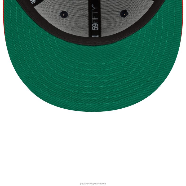 Patriots Jersey mężczyźni nowa era granatowo-czerwona nfl x zszywka z kolekcji 59fifty dopasowana czapka Akcesoria 6RBB301