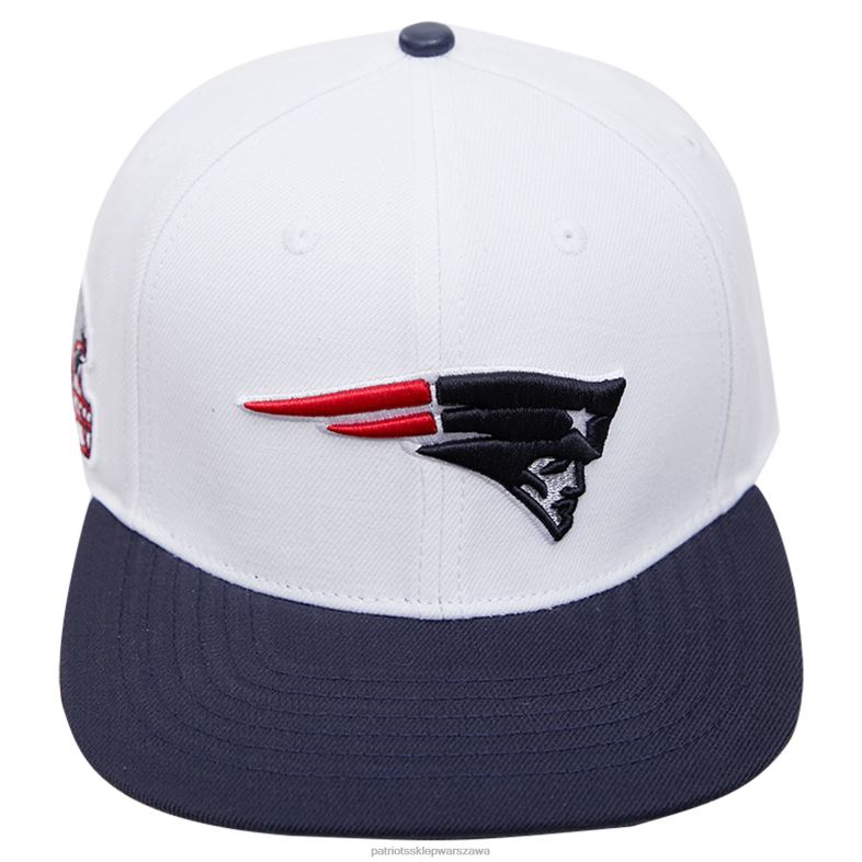 Patriots Jersey mężczyźni pro standardowa biało-granatowa czapka typu snapback w 2 odcieniach Akcesoria 6RBB355