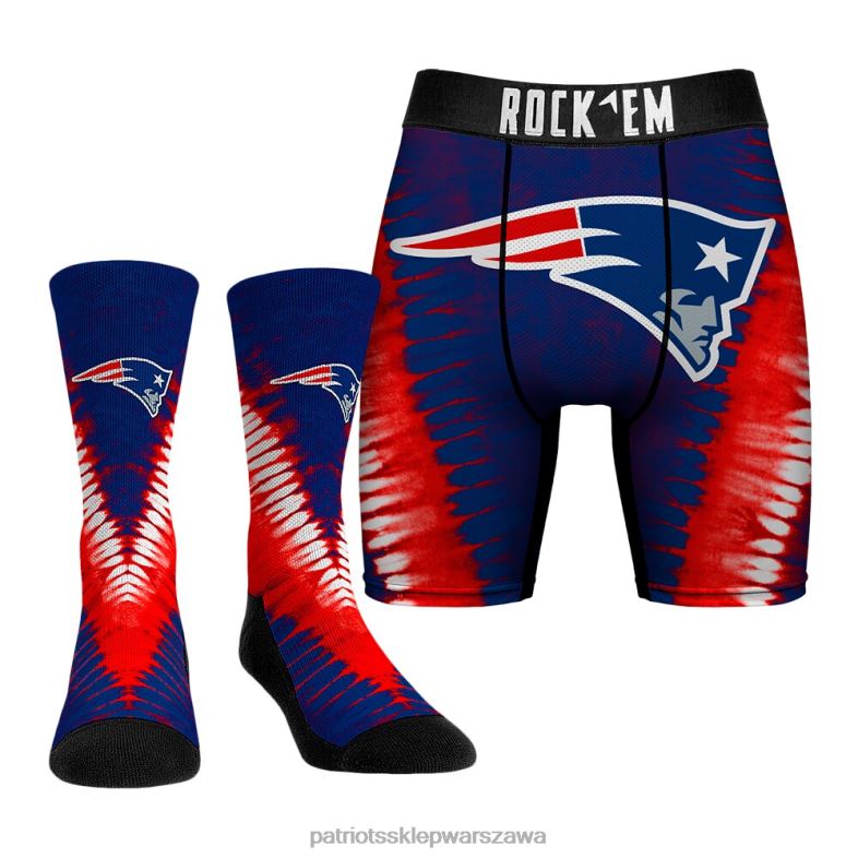 Patriots Jersey mężczyźni rock em skarpetki v bielizna tie-dye i zestaw combo skarpetek Akcesoria 6RBB23