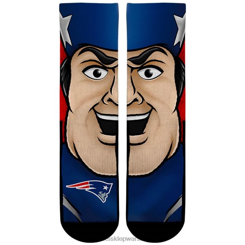Patriots Jersey mężczyźni skarpetki rock em skarpetki z podzieloną twarzą maskotki załogi Akcesoria 6RBB64