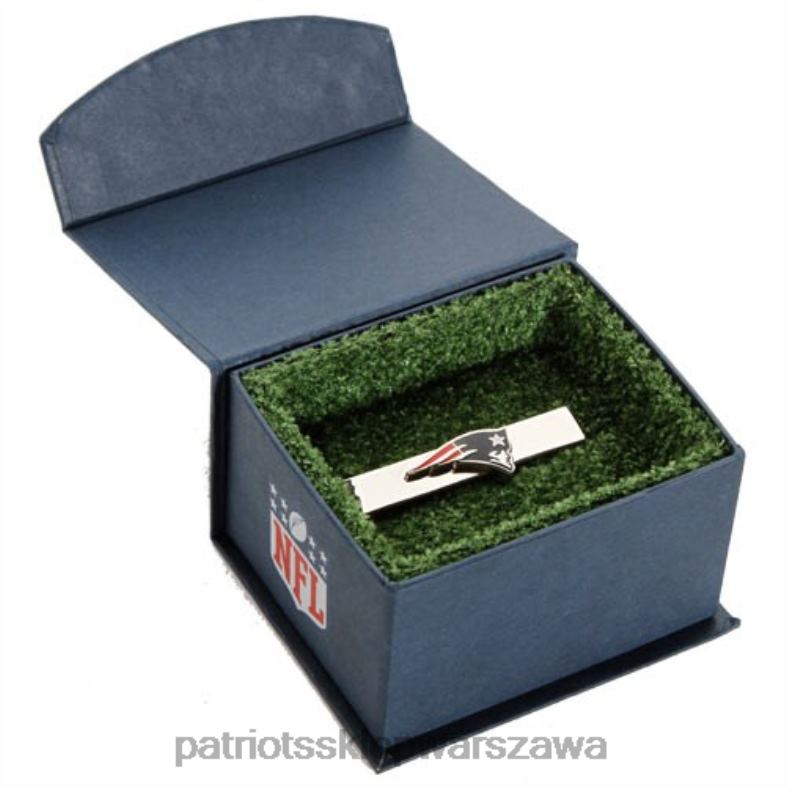 Patriots Jersey mężczyźni Srebrna spinka do krawata z logo zespołu Akcesoria 6RBB62