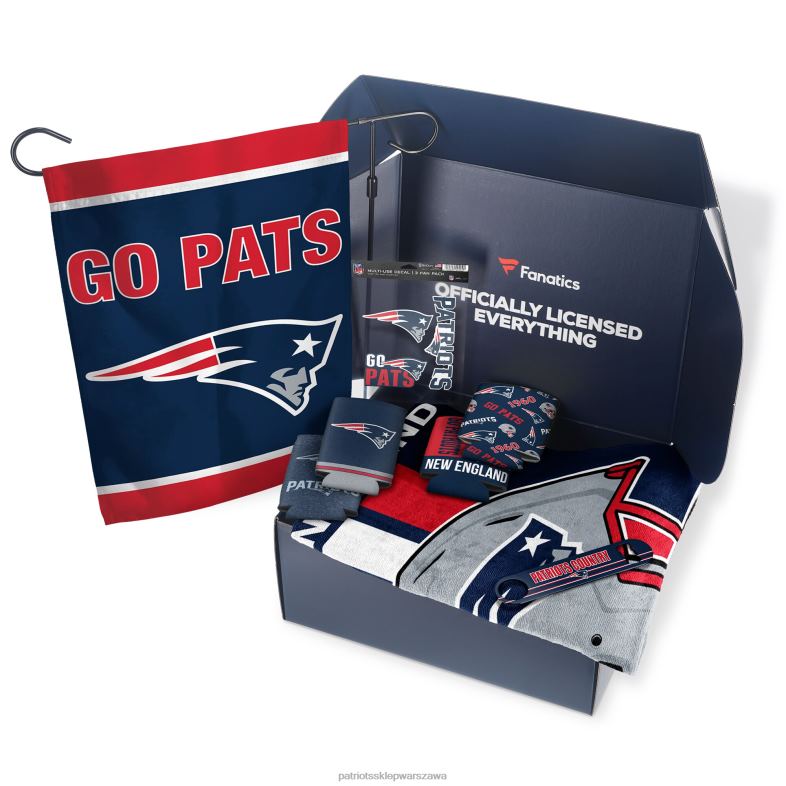 Patriots Jersey mężczyźni Fanatics Pack pudełko upominkowe z niezbędnymi akcesoriami na tylnej klapie — wartość ponad 80 USD odzież 6RBB1769
