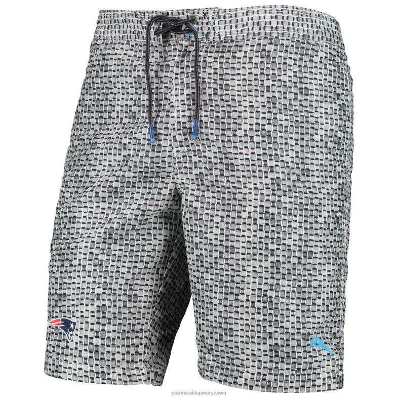 Patriots Jersey mężczyźni szare szorty kąpielowe tommy bahama baja geo wave odzież 6RBB1770