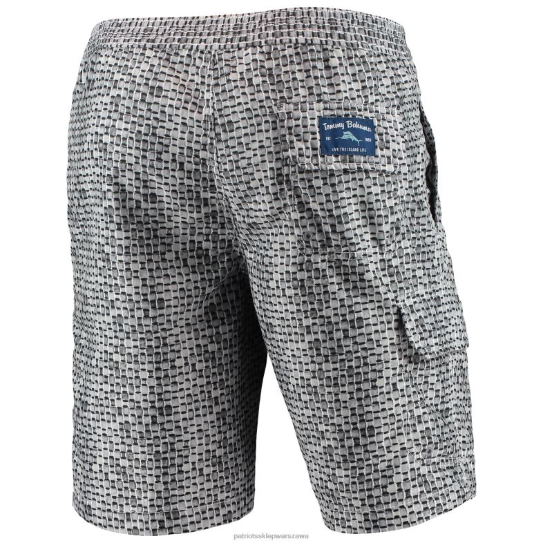 Patriots Jersey mężczyźni szare szorty kąpielowe tommy bahama baja geo wave odzież 6RBB1770
