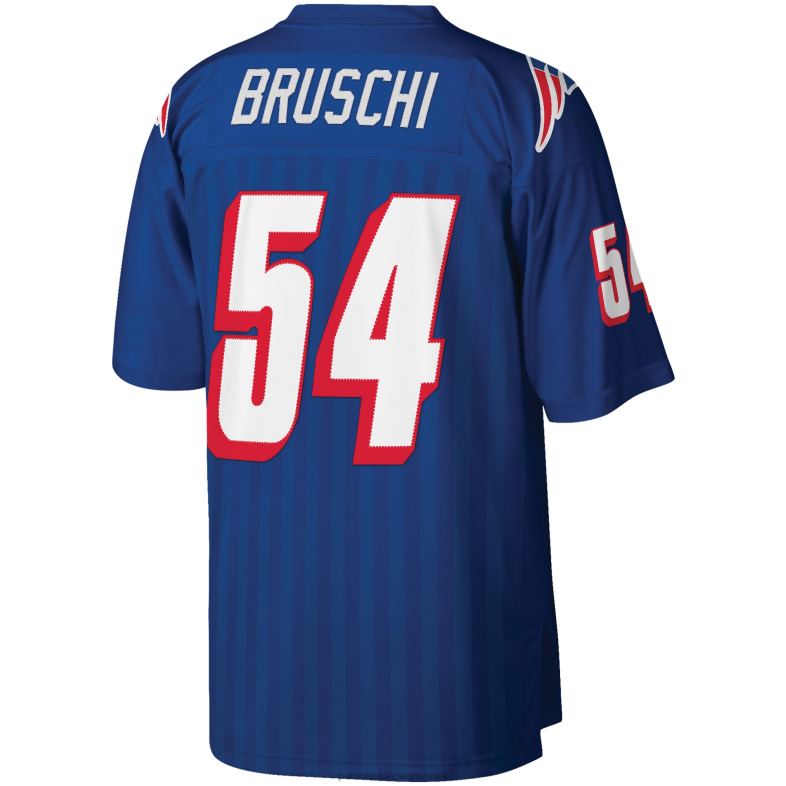 Patriots Jersey mężczyźni mitchell & ness tedy bruschi royal duża i wysoka replika koszulki emerytowanego piłkarza z 1996 roku odzież 6RBB2083