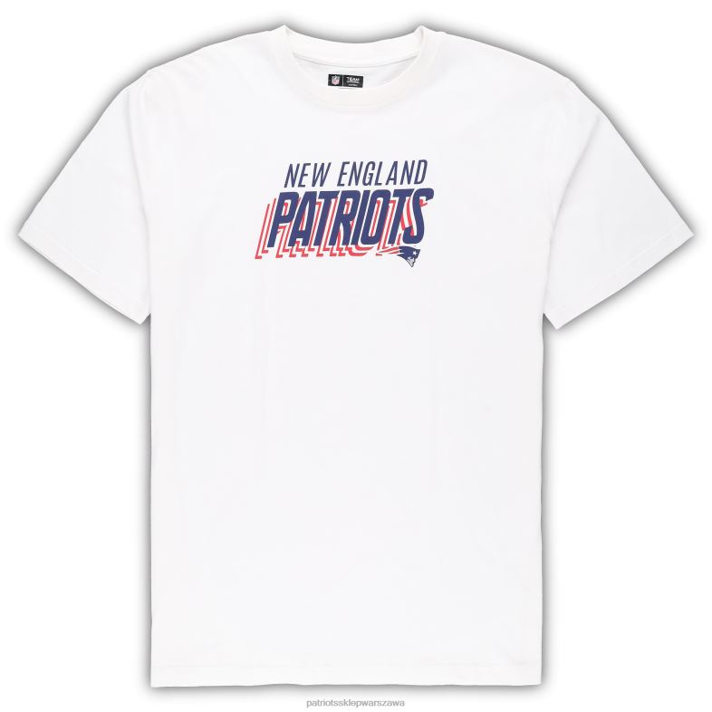 Patriots Jersey mężczyźni Concepts sport biały/grafitowy zestaw duży i wysoki t-shirt i szorty odzież 6RBB1752