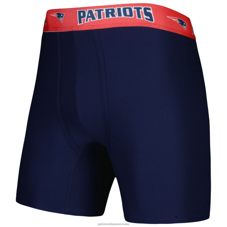 Patriots Jersey mężczyźni Concepts sport granatowo-czerwony 2-pak bokserek odzież 6RBB1753