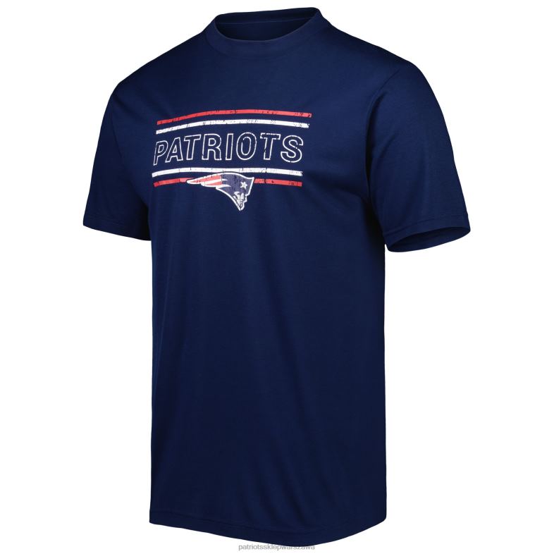 Patriots Jersey mężczyźni Concepts sport granatowo-czerwony zestaw top i spodnie do spania odzież 6RBB1747