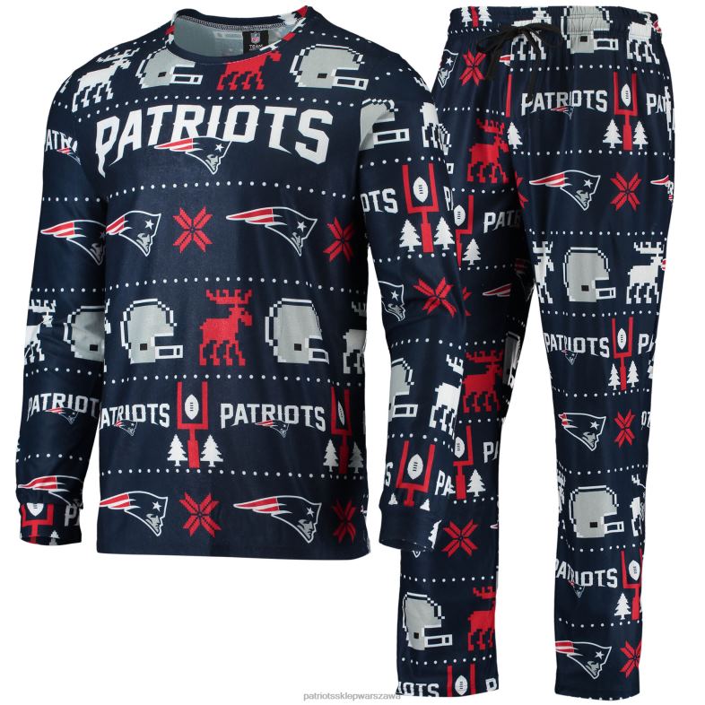 Patriots Jersey mężczyźni brzydka piżama foco w kolorze granatowym odzież 6RBB1763