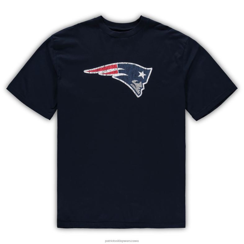 Patriots Jersey mężczyźni Concepts sport granatowy/melanżowy grafitowy zestaw duży i wysoki t-shirt i szorty odzież 6RBB1857