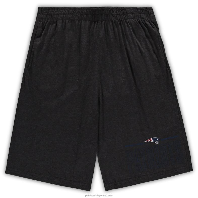 Patriots Jersey mężczyźni Concepts sport granatowy/melanżowy grafitowy zestaw duży i wysoki t-shirt i szorty odzież 6RBB1857