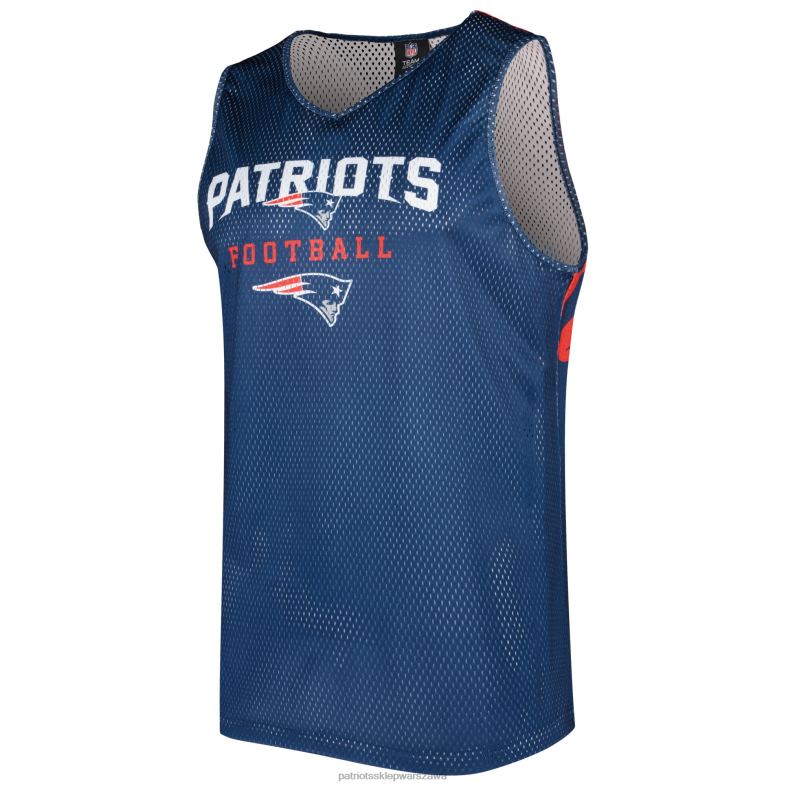 Patriots Jersey mężczyźni Foco Granatowy komplet z siateczki i szortów w bloki kolorów odzież 6RBB1709