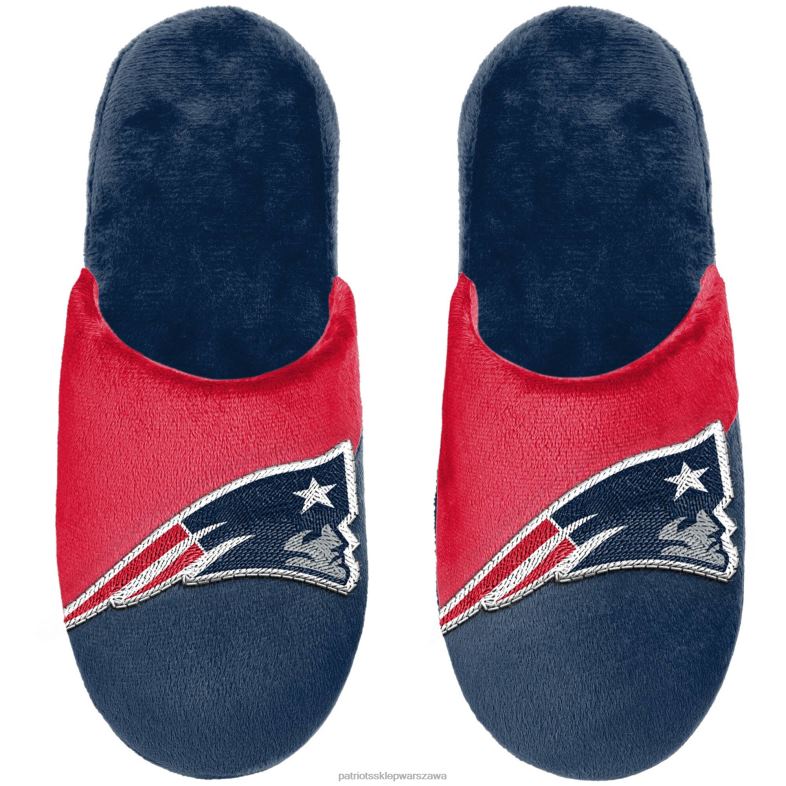 Patriots Jersey mężczyźni kapcie z dużym logo foco color block obuwie 6RBB110