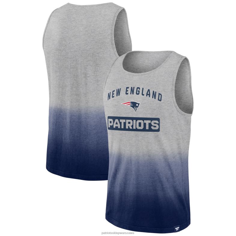 Patriots Jersey mężczyźni Fanatics markowy podkoszulek nasz rok w kolorze melanżowo-szarym/granatowym odzież 6RBB2021
