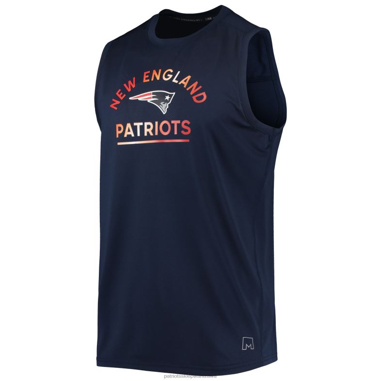 Patriots Jersey mężczyźni Granatowy podkoszulek bez rękawów msx by michael strahan odzież 6RBB2047