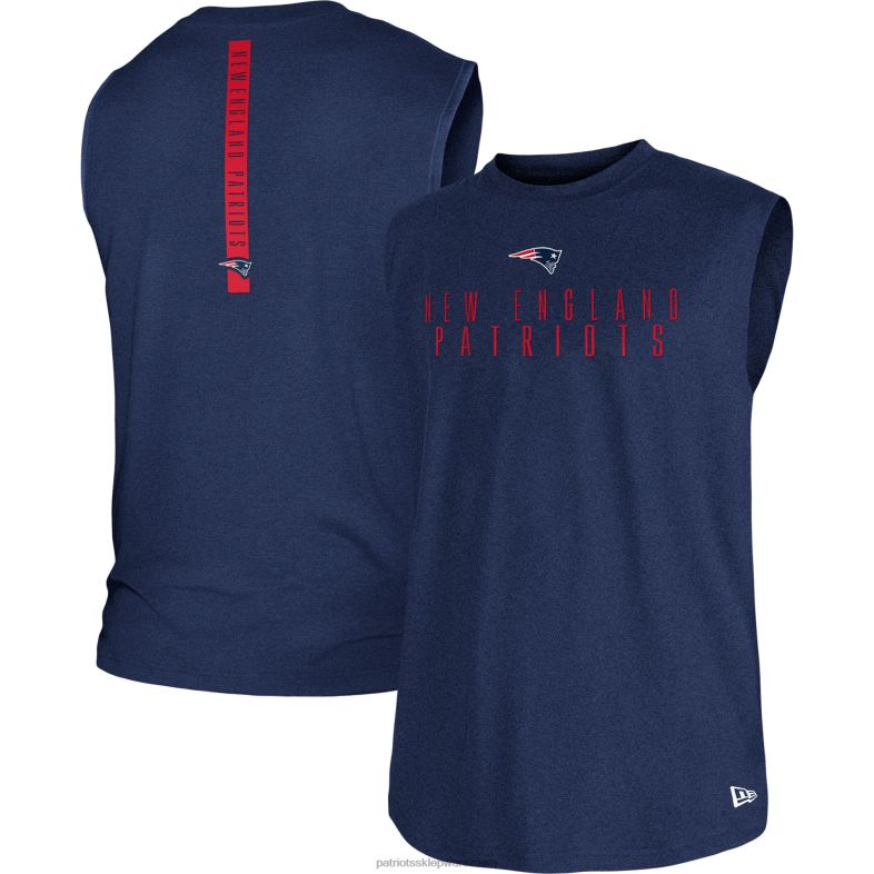 Patriots Jersey mężczyźni New Era granatowy podkoszulek z mięśniami odzież 6RBB1861