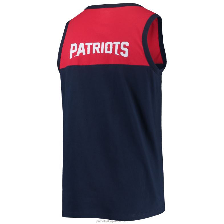 Patriots Jersey mężczyźni Startowy granatowy/czerwony top w stylu team touchdown odzież 6RBB1904