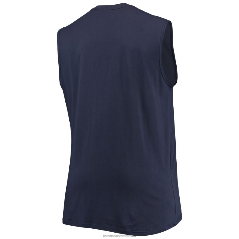 Patriots Jersey mężczyźni granatowy podkoszulek z dużymi i wysokimi mięśniami odzież 6RBB1823