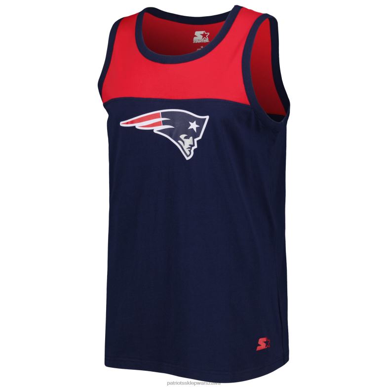 Patriots Jersey mężczyźni startowy top w kolorze granatowo-czerwonym z logo touchdown odzież 6RBB1873