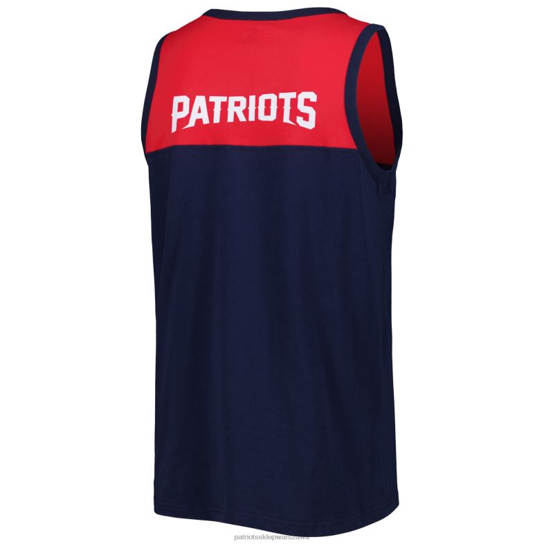 Patriots Jersey mężczyźni startowy top w kolorze granatowo-czerwonym z logo touchdown odzież 6RBB1873