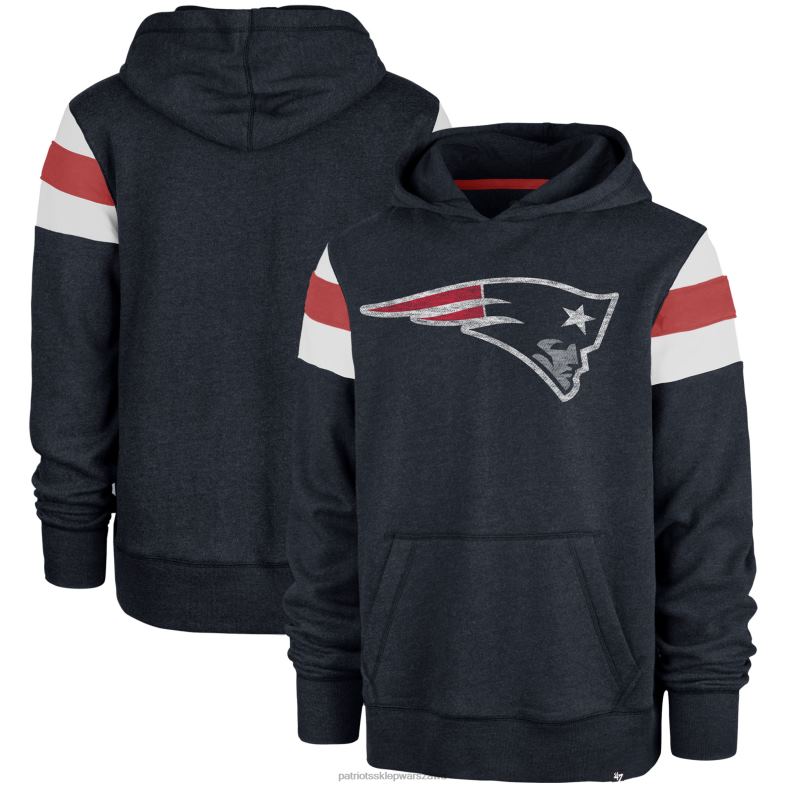 Patriots Jersey mężczyźni 47 granatowa bluza z kapturem Nico Premier odzież 6RBB605