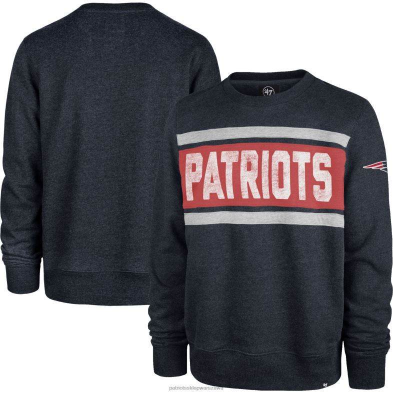 Patriots Jersey mężczyźni 47 melanżowa granatowa bluza z kapturem bypass z plemienia odzież 6RBB580