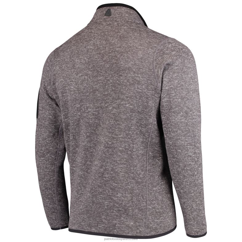 Patriots Jersey mężczyźni Antigua węgiel drzewny fortune pulowerowa kurtka z zamkiem ćwiartkowym odzież 6RBB696