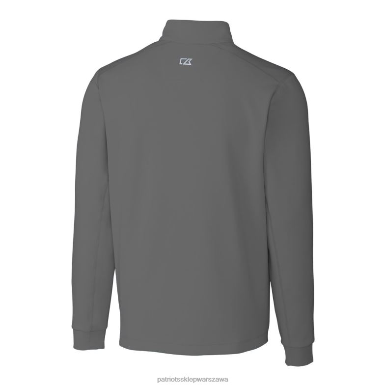Patriots Jersey mężczyźni Cutter & Buck Steel Throwback logo Traverse Elastyczny ćwiartkowy zamek błyskawiczny Duży i wysoki pulowerowy top odzież 6RBB679