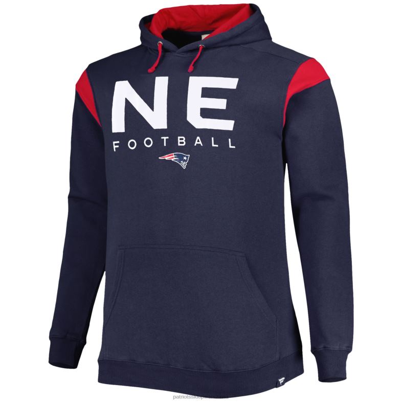 Patriots Jersey mężczyźni Fanatics branded granatowa bluza z kapturem, duża i wysoka, nazywana strzałami odzież 6RBB697