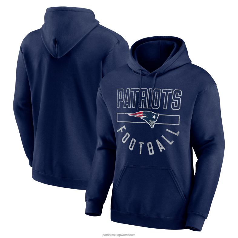 Patriots Jersey mężczyźni Granatowa bluza z kapturem marki Fanatics Bubble Screen odzież 6RBB504