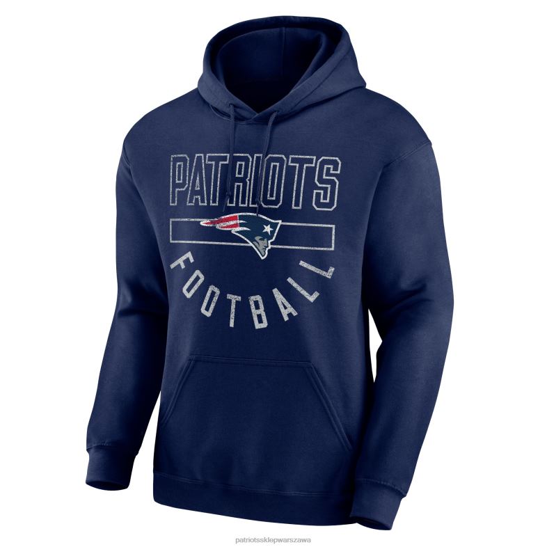 Patriots Jersey mężczyźni Granatowa bluza z kapturem marki Fanatics Bubble Screen odzież 6RBB504