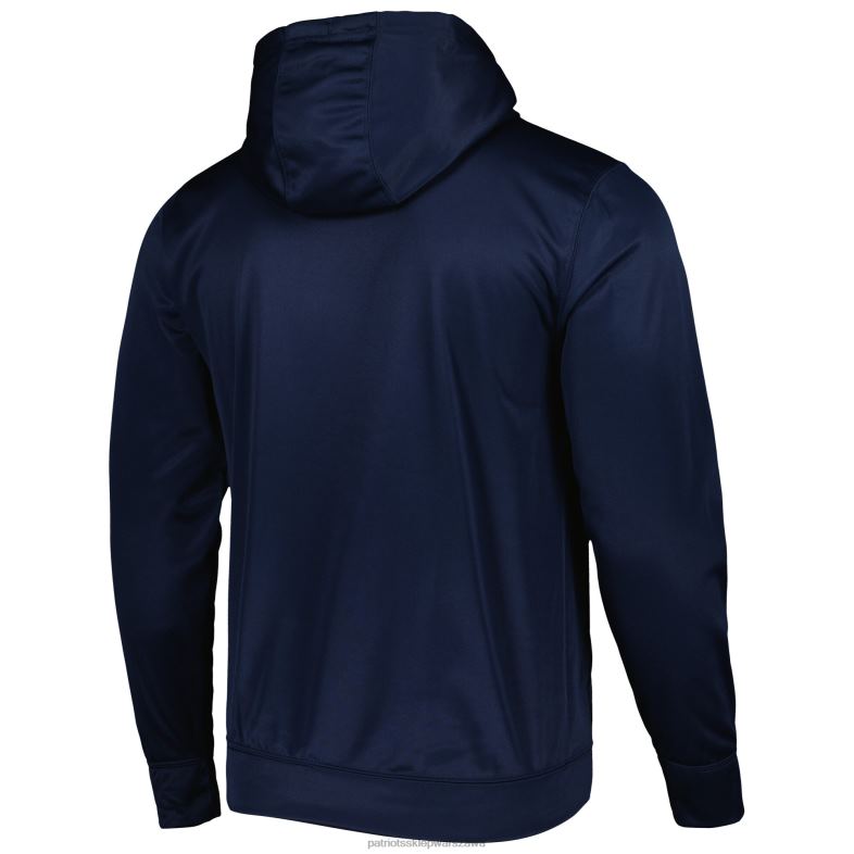 Patriots Jersey mężczyźni New Era Navy łączy autentyczną bluzę z kapturem Huddle Up odzież 6RBB680