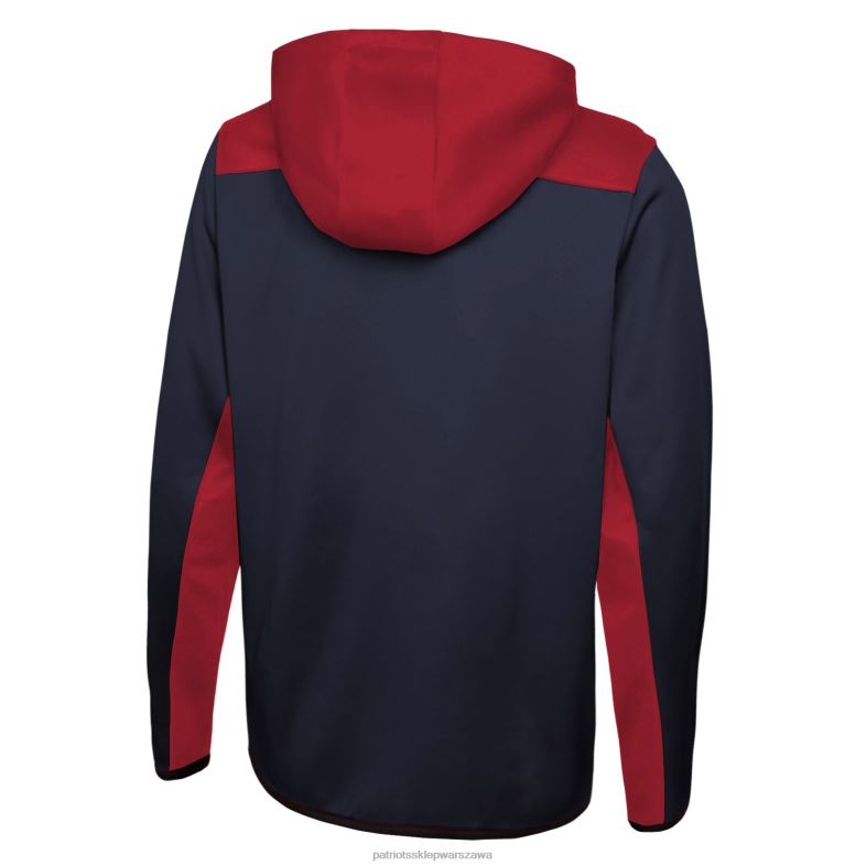 Patriots Jersey mężczyźni Nowa era Navy łączy w sobie autentyczną bluzę z kapturem Hard Hitter odzież 6RBB773